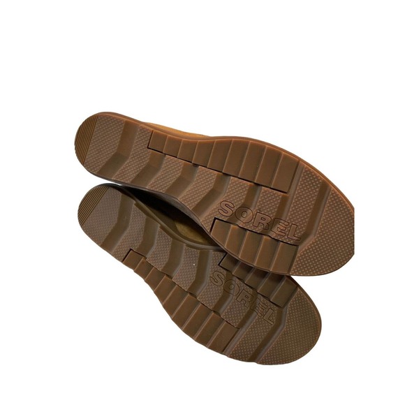 Sorel Women's EVIE Lace Waterproof Booties US 7.5 Camel Brown Ankle Wedge Boot - Picture 4 of 7